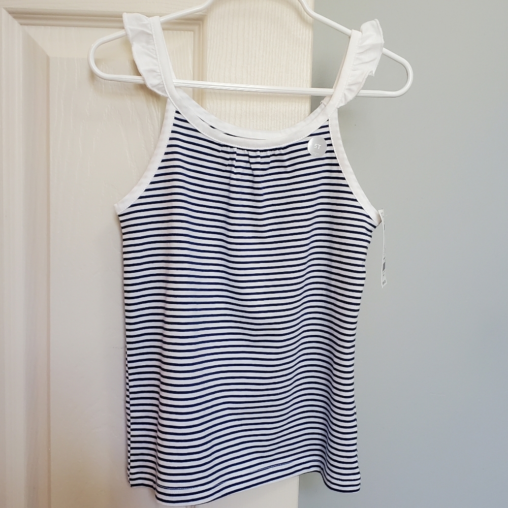 OshKosh Navy Striped Sleeveless Top, 5T